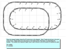 FastRack Super V Track Pack 5' x 9' O Gauge Trestle Layout Train