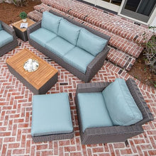 Royal Teak Collection SBCC-Navy Sanibel Outdoor Club Chair with Navy Seat