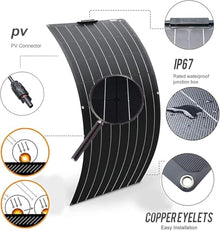 1200W Solar Panel Kit 4PCS 300W,Solar Battery Charger,Monocrystalline Flexible Solar Panel Waterproof with 40A Charge Controller