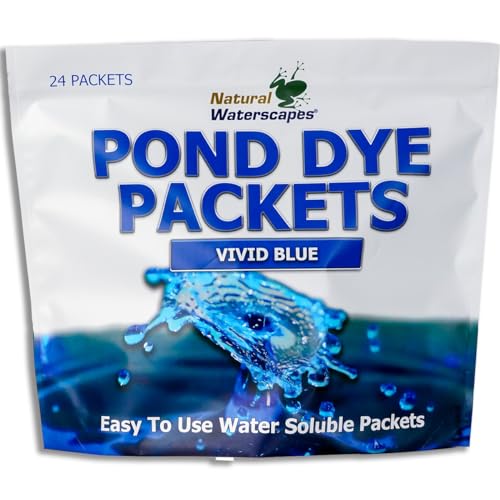 Vivid Blue Pond Dye Packets - 24 Water Soluble Packs