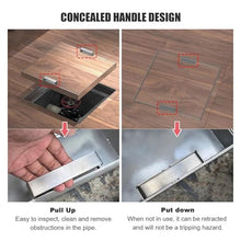 GJZDPMY Stainless Steel Inspection Hatch Cover with Hidden Handle - Invisible Sewer Access for Efficient Drainage System and Stylish Design for Easy Maintenance