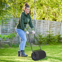 BCSRVCE Black Lawn Roller, Heavy-Duty Push/Tow Behind Water/Sand Filled Roller for Park, Yard, 10 Gallons, Black 23.5" L x 12.5" W x 41.25" H 10 Gallons Drum Roller
