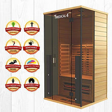 Medical Breakthrough Home Sauna 2 Person Full Spectrum Infrared Sauna Spa Brown