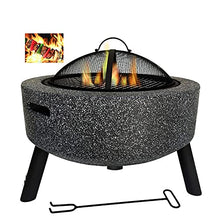 Small Firepit, Outdoor Fire Pits Table Top Fire Pit Outdoor Heaters & Fire Pit BBQ Grill Firepit Bowl Backyard Patio Garden Fireplace with Grill Grate