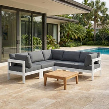 Outdoor Escape Gray Fabric Patio Modular Sectional, Weather-Resistant Cushions, Versatile Seating for Garden, Deck, Porch