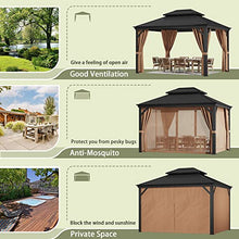 Greesum 10'x12' Hardtop Metal Gazebo Black