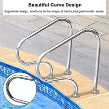 BSNANCA Pool Hand Rail Pool Rail Pool Railing Pool Handrails for Inground Pool 31.5X 31.5In Pool Hand Rail,Hand Grab Rail Quick Installation,Swimming Pool Sta