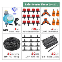 Ship Accessories 50M-5M DIY Drip Irrigation System Automatic Watering Garden Hose Micro Drip Watering Kits with Adjustable Drippers Irrigation Accessories(KIT009-50M)
