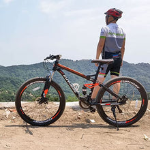 EUROBIKE Full Suspension Mountain Bike 21 Speed Bicycle 27.5" Men's Disc Brakes Orange