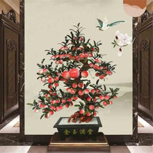 YXIANG56Q Fake Plants Peach Bonsai Ornament Office Desk Home Room Decor Jade 68-Fruit Longevity Tree Bonsai Tree