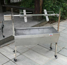 JYXYXSCP BBQ Grill Charcoal Roaster,Spit Roaster Rod,Complete Grill Kit for Pig Spit Rotisserie. Automatic Rotisserie Grill Tools,for Picnic (B)