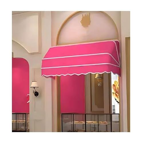 MXJCKSOQ Retractable Outdoor Sun Shade Canopy for Doors & Customizable Patio Umbrella Awning for Garden UV Protection Weather-Resistant Easy Install,Rosa-145x40x40cm
