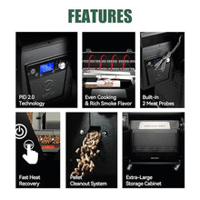 Z GRILLS Pellet Grill Smoker with PID 2.0 Controller, 700 Cooking Area, Meat Probes, Rain Cover Black