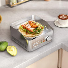 13.7" Electric Griddle, Commercial Electric Countertop Griddle Grill, Non-Stick Stainless Steel Flat Top Grills for Kitchen Restaurant