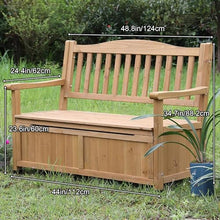 TBLOTYD Weatherproof Outdoor Storage Bench with Backrest & Armrests - Stylish Garden Seating for Balcony, Yard & Deck - Green Park Bench for Patio Storage Solution