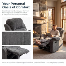 Trygoal Manual Single Lounge Recliner Chair with Adjustable Backrest, Gray