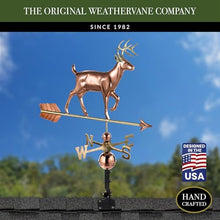 Good Directions White Tail Buck / Deer Weathervane, Pure Copper, Rooftop, Roof Décor, Wildlife