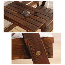 Park Patio Seat Outdoor Garden Bench with Backrest and Middle Table, Wooden Bench with Double Seat for Terrace, Porch, Yard Terrace, Easy to Assemble, 4 Colors Garden Furniture d