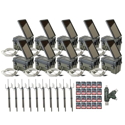 Stealth Cam HME Trail Camera 12V Solar Power Bundle with Mount Stick, Memory Cards & Card Reader