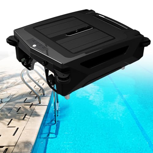 Piefeak Automatic Solar Charging Robotic Pool Cleaner, with Auto Obstacle Avoidance Escape Function Pool Skimmer, for Home,Automatic Robotic Pool Cleaner