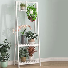 Modern Rustic Flower Rack Multi-specification Flowerpot Stand Anti-corrosion And Moisture Resistant Plant Display Rack Hangable Flower Pot Ladder Frame Wooden Plant Trellis For Patio Balcony