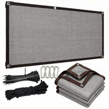 LJTGFHP 90% Sun Shade Cloth, 16 x 44 FT Shade Net Mesh Tarp with Grommets, Gray Sunblock Cover for Outdoor Patio Plants, Pergola, Greenhouse, Chicken Coop, Backyard, Balcony