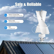 HYZHANHONG 3000W Vertical Wind Turbine Generator Kit - 12V24V48V 2-Blade Solar Wind Power System with Controller for Home, Boat, Marine, Garden (White),12v