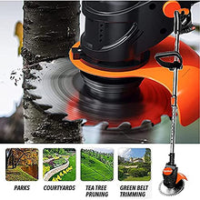 Electric Lawn Mower, with 3 Style Blades 9000mA Battery Rechargeable Portable Weeder Home Small Walk-Behind Lawn Mower for Garden Lawn Shrub Trimming