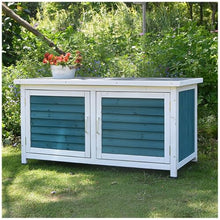 Outdoor Storage Cabinet with Double Doors Durable Garden Potting Bench Table and Wooden Storage Cabinet for Outdoor Use (A 110x55x57.5cm)