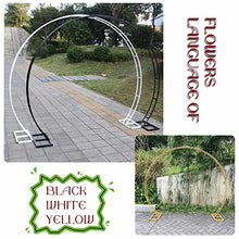 SDdPulse Garden Warch Round Metal Moon Gate Rose Arch Archway Arbor Frame Arches Wparty Circle Background Decor Flower Stand 200/220/240/260/280Cm 1 Pcs