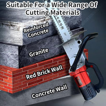 OREKPOT Electric Concrete Chain Saw with Diamond Chain for Water Fed Dust Control, Handheld Wall Groove Cutting Machine for Granite and Concrete,48cm