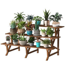 Wood Plant Stand Indoor Outdoor 3 Tiers Flower Stand Corner Stepped Planter Shelf Rack Flowerpot Holder For Plant Display In Patio Balcony Entryway Porch Livingroom Simple Retro Plant Trellis