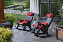 LuxCraft Poly Comfort Rocker Plastic Outdoor Rocking Chair Weatherwood