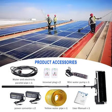 Electric Pool Cleaning Brush, Adjustable Carbon Fiber Pole, Extendable Window Cleaning Pole Cleaner Kit, Photovoltaic & Solar Panel Cleaning Tool,3.5m