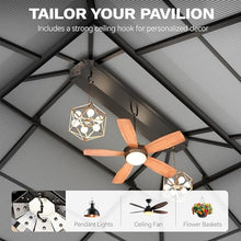 DWVO 12x16FT Outdoor Polycarbonate Gazebo, Double Roof Canopy