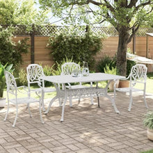 DYRJDJWIDHW Wicker Patio Furniture, Outdoor Furniture,5 Piece Patio Dining Set White Cast AluminumSuitable for Patio, Garden, Gazebo Low