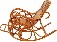 ZYBB Solid Wood Large Rocking Chair Adult Recliner Balcony Rattan Lazy Rocking Chair 145X102x65cm