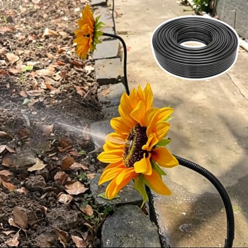 Sunflower Shape Misting Sprinkler Head with Hose, Drip Irrigation System