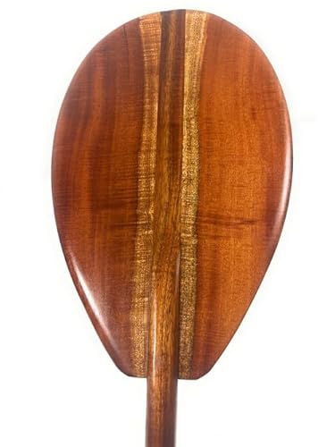 Tikimaster Curly Cuban Mahogany Outrigger Paddle 52 Inch T-Handle Made in Hawaii