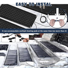 Electric Snow Melting Mat，Heated Mats for Winter Snow Removal with 6 ft Power Cord, 2 in/h Ice Melting Speed, for Stairs, Decks, Sidewalks, and Residential/Industrial Use 10x48in(25.4x122cm)-3pcs