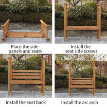 Heavy Duty Garden Arch, Metal Garden Arbor with Bench, Two People Seat Rose Arch for Lawn Backyard Patio Outdoor Climbing Plant(Blue)