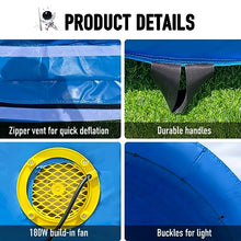 Sewinfla Inflatable Sports Tunnel Entrance with Blower 16x10x10ft Blue