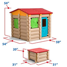 Step2 Big Builders Playhouse Building Set 132-Piece Kids Playset Brown
