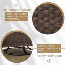 Aeeiua 5 Pieces Wicker Patio Furniture Set, Luxury Outdoor Conversation Set with High Back Swivel Rocker Chairs