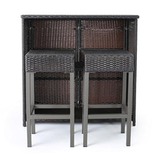 Christopher Knight Home Toranto Outdoor Wicker Bar Island Set 3-Pcs Multibrown