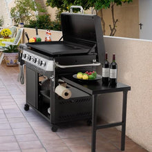 Royal Gourmet GB4008T 4 Burner Propane Gas Griddle, Pull-Out Side Table