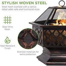 SLGGPJBU Outdoor Fire Pits BBQ Grill Firepit Bowl Outdoor Garden Fire Pit Outdoor Heaters 2 in 1 Fireplace for Bonfire Barbecue in The Wild for Camping Picnic Bonfire