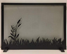 Design Specialties Fireplace Screen Pond Design (Textured Black, Large)