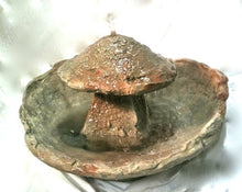 Garden Fountain, Cast Stone, Mushroom, Cascade, Concrete, Patio & Outdoor, Rock Garden Water Feature