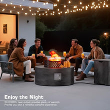 2-Piece 30" Propane Fire Pit Table for Outside Patio with Hidden Tank Table
